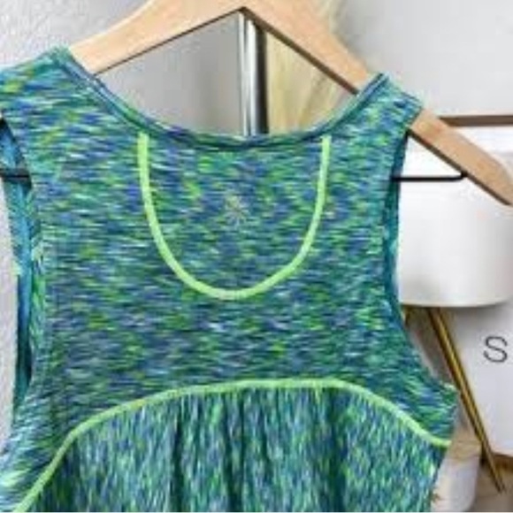 Athleta Womens Green Blue Burnout Running Athletic Tank Size Small - Picture 10 of 13
